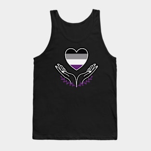 Asexual Pride Flag Heart Tank Top